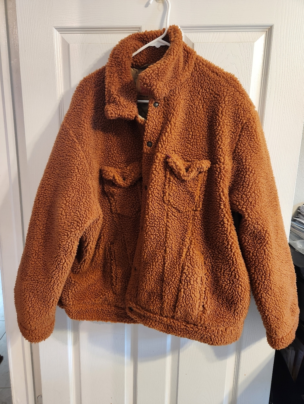Levi's Rust Brown Sherpa Jacket